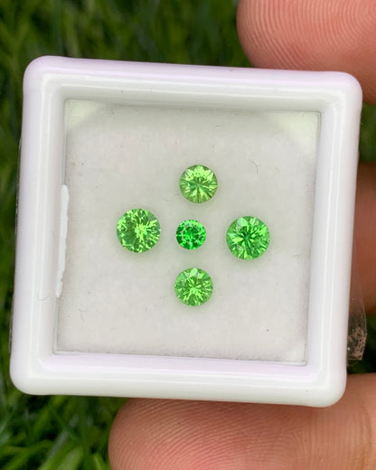 Natural Rare Kornerupine Lot 0.95 Carat 4/3.5/2.7 MM Round Shape Faceted Gemstone 5 Piece Lot