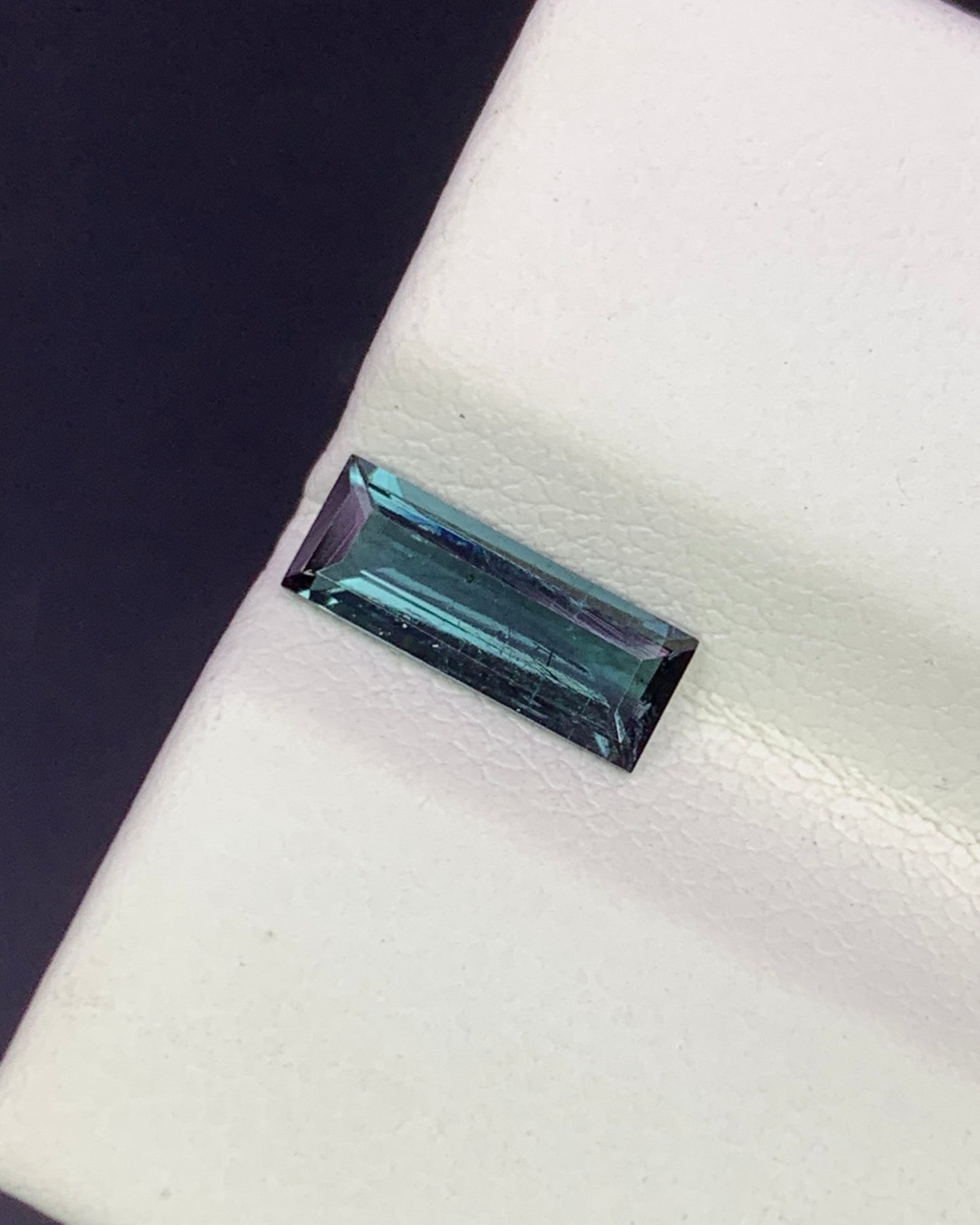 Natural Blue Tourmaline 0.87 Carat 9.7x3.7 MM Baguette Shape Faceted Gemstone
