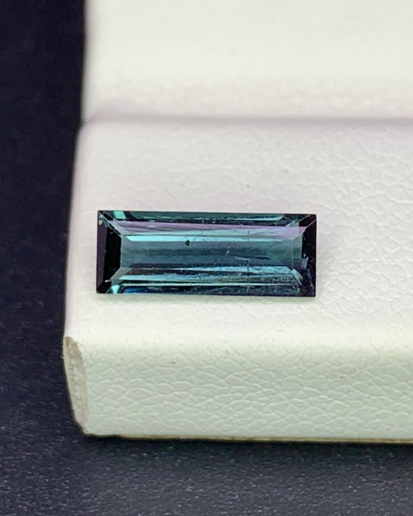 Natural Blue Tourmaline 0.87 Carat 9.7x3.7 MM Baguette Shape Faceted Gemstone