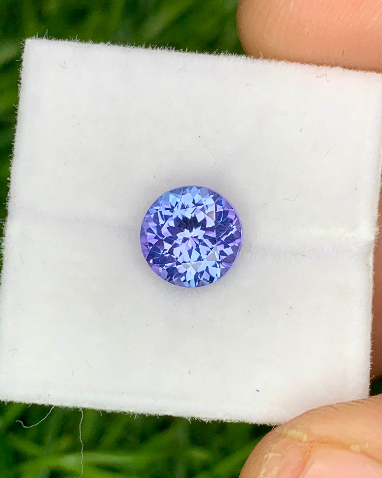 Natural Purple Tanzanite 1.31 Carat 7x7 MM Round Shape Faceted Gemstone