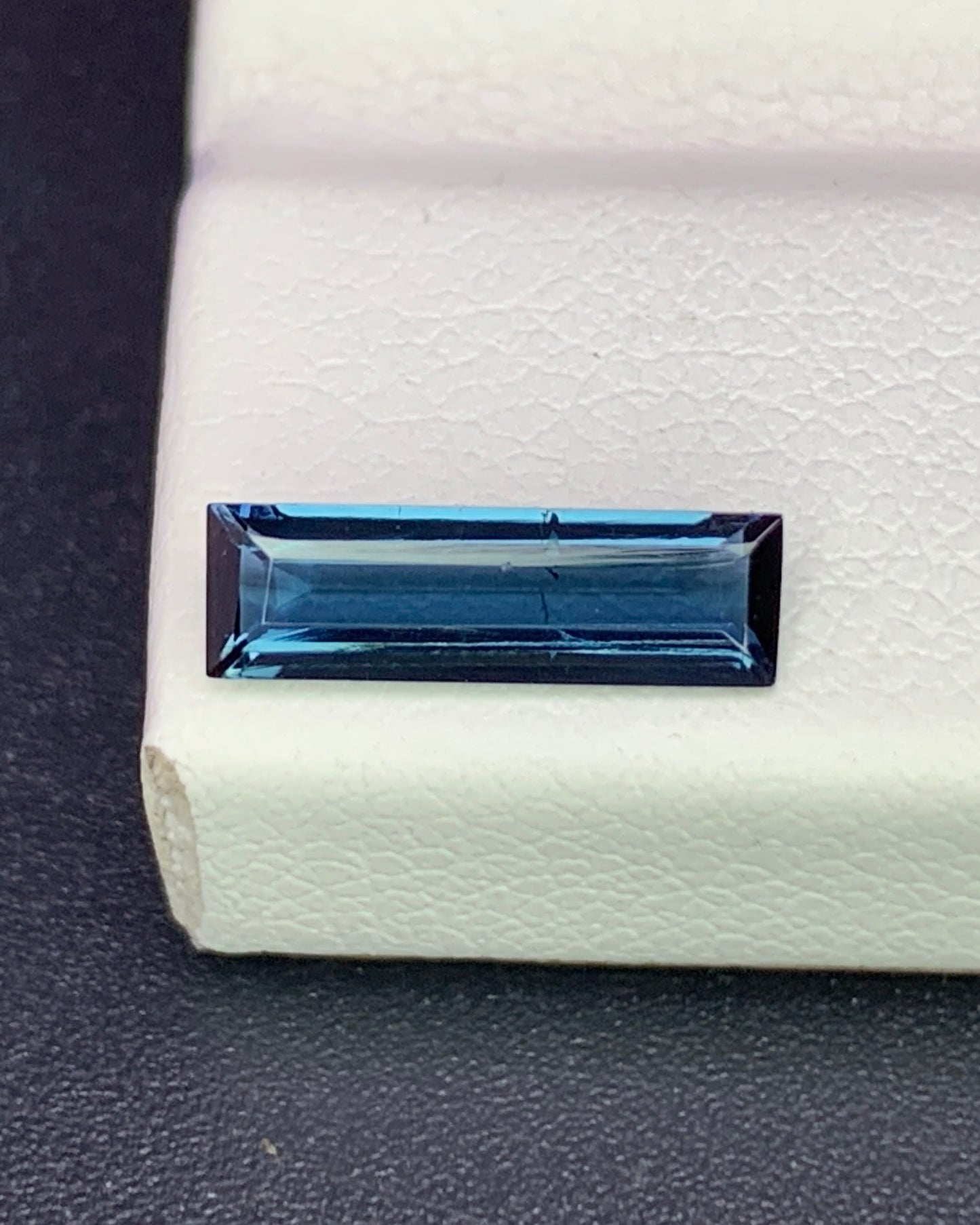 Natural Blue Tourmaline 0.67 Carat 10.3x3.1 MM Baguette Shape Faceted Gemstone 
