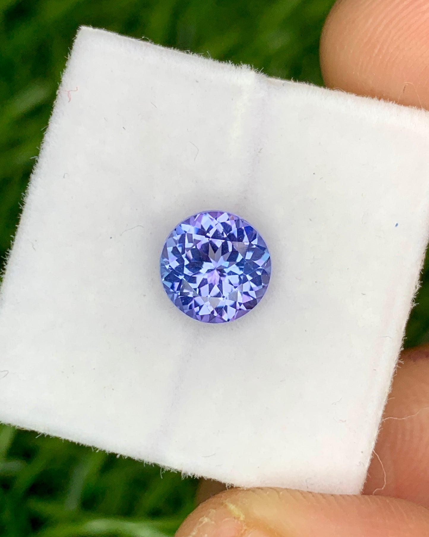 Natural Purple Tanzanite 1.31 Carat 7x7 MM Round Shape Faceted Gemstone