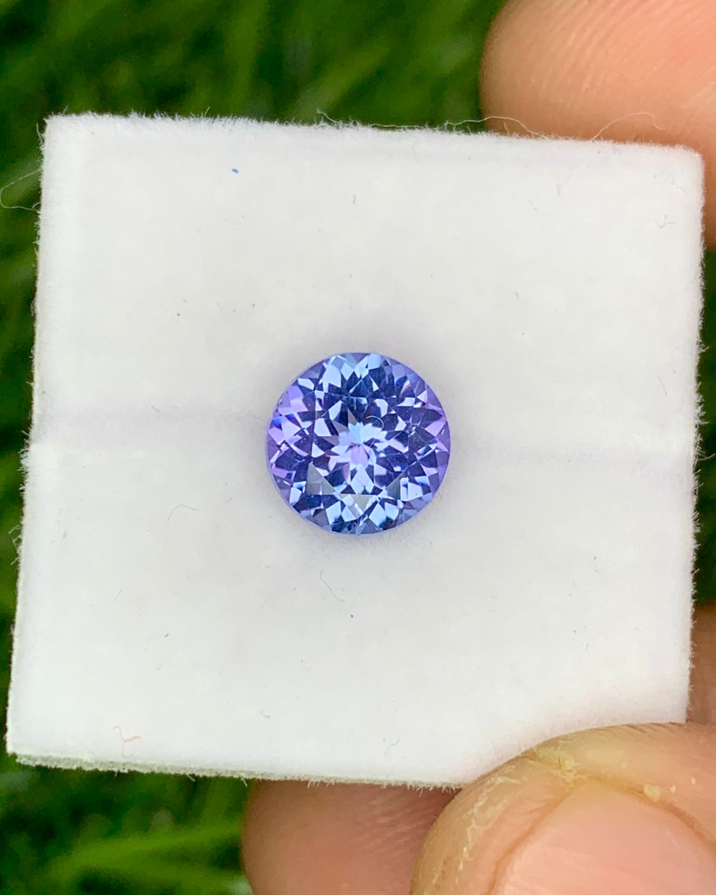 Natural Purple Tanzanite 1.31 Carat 7x7 MM Round Shape Faceted Gemstone