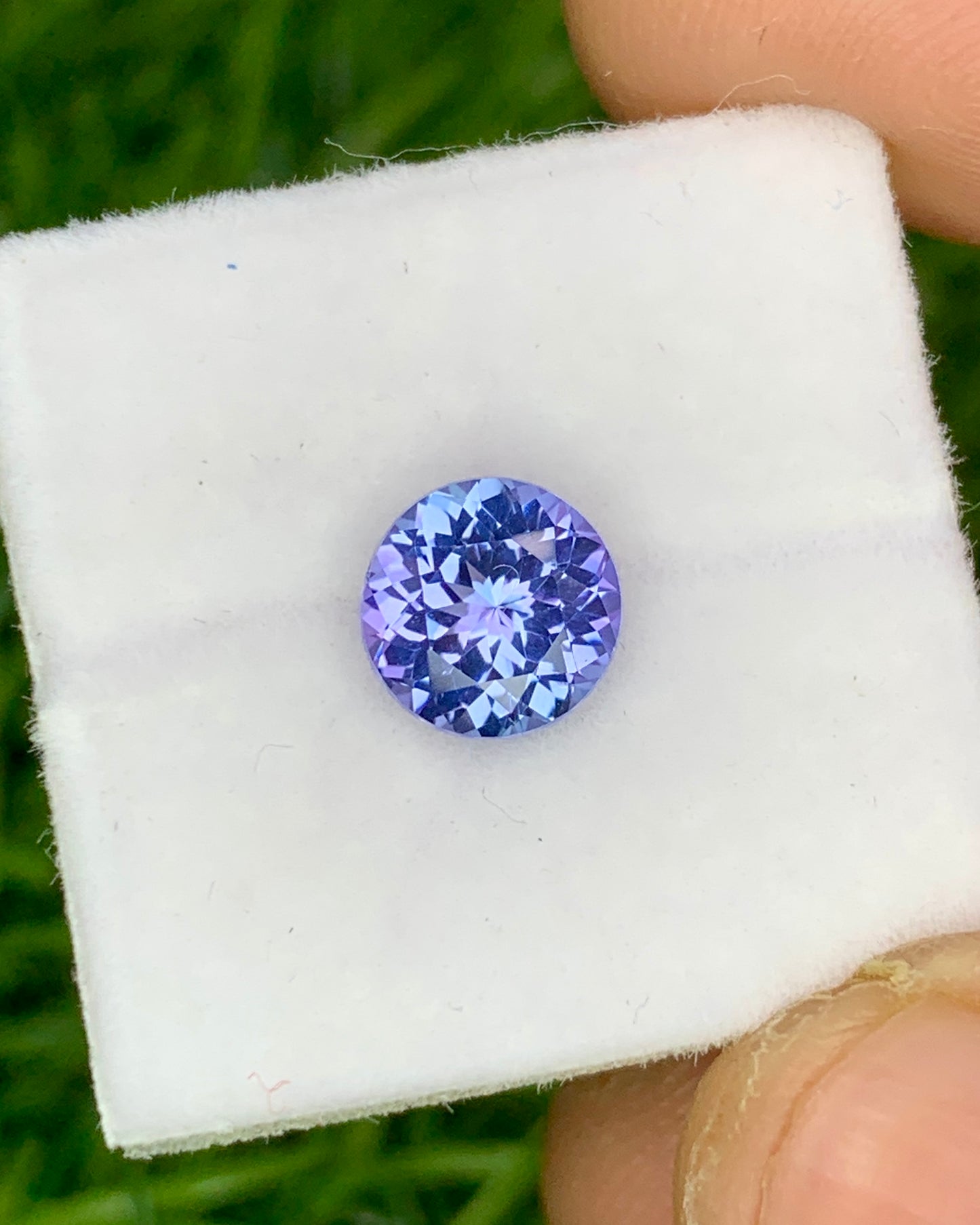 Natural Purple Tanzanite 1.31 Carat 7x7 MM Round Shape Faceted Gemstone