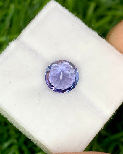 Natural Purple Tanzanite 1.31 Carat 7x7 MM Round Shape Faceted Gemstone
