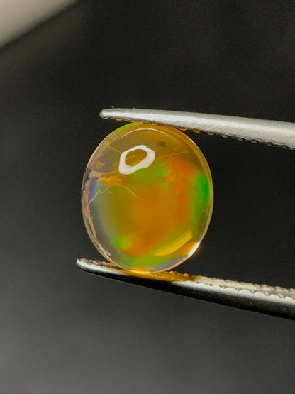 Natural Mexican Fire Opal 2.10 Carat 9x8 MM Oval Shape Cabochon Gemstone 