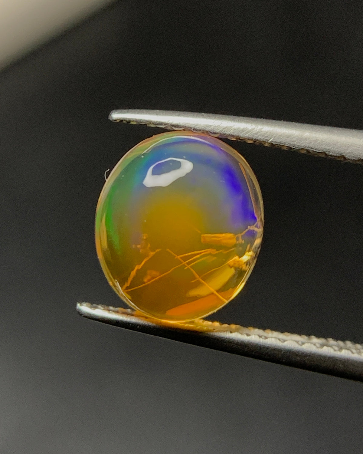 Natural Mexican Fire Opal 2.10 Carat 9x8 MM Oval Shape Cabochon Gemstone 