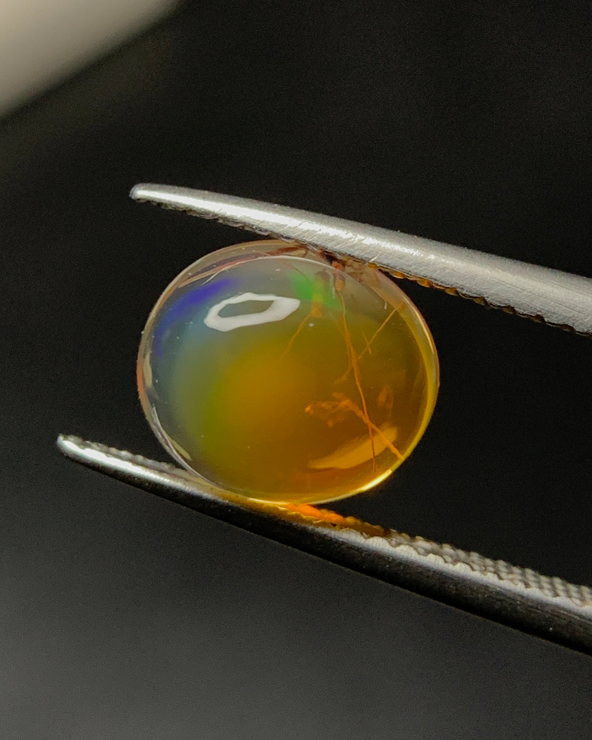 Natural Mexican Fire Opal 2.10 Carat 9x8 MM Oval Shape Cabochon Gemstone 