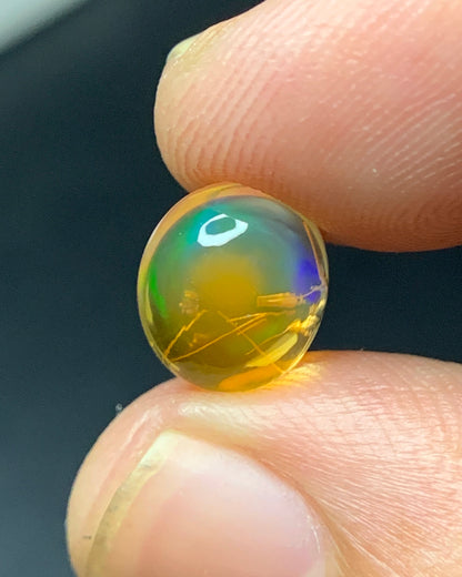 Natural Mexican Fire Opal 2.10 Carat 9x8 MM Oval Shape Cabochon Gemstone 