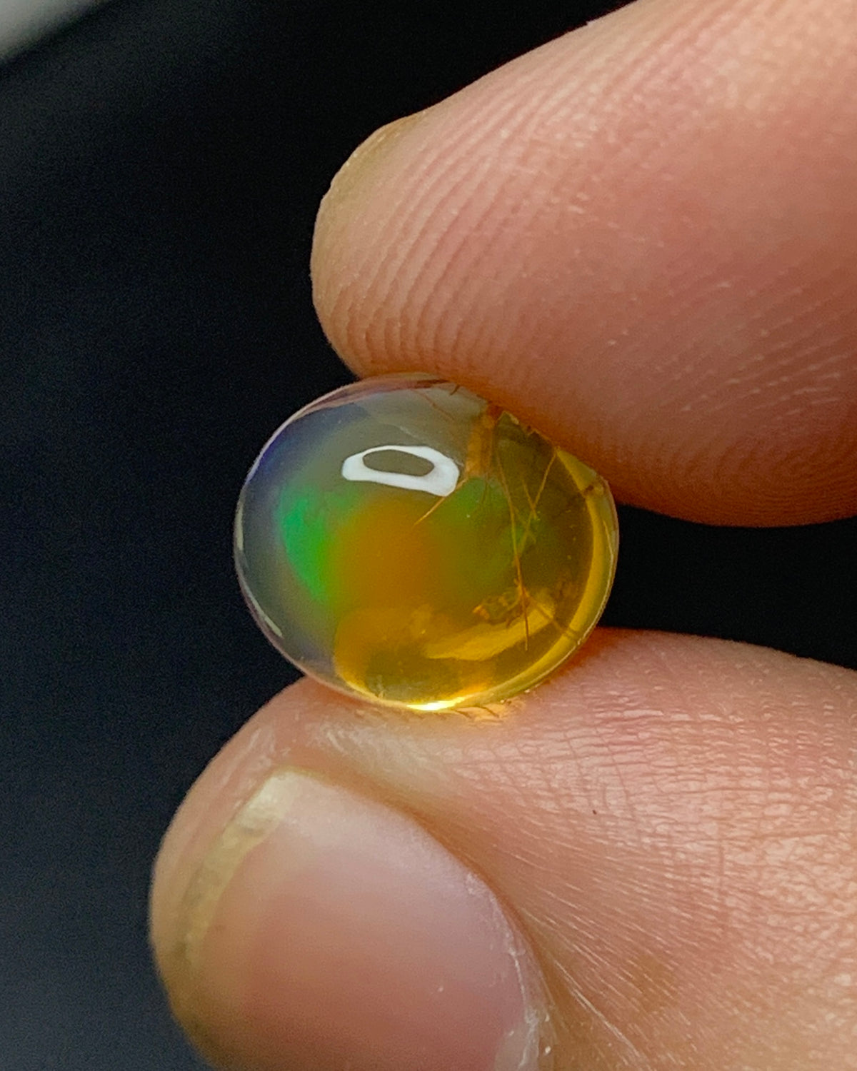 Natural Mexican Fire Opal 2.10 Carat 9x8 MM Oval Shape Cabochon Gemstone 