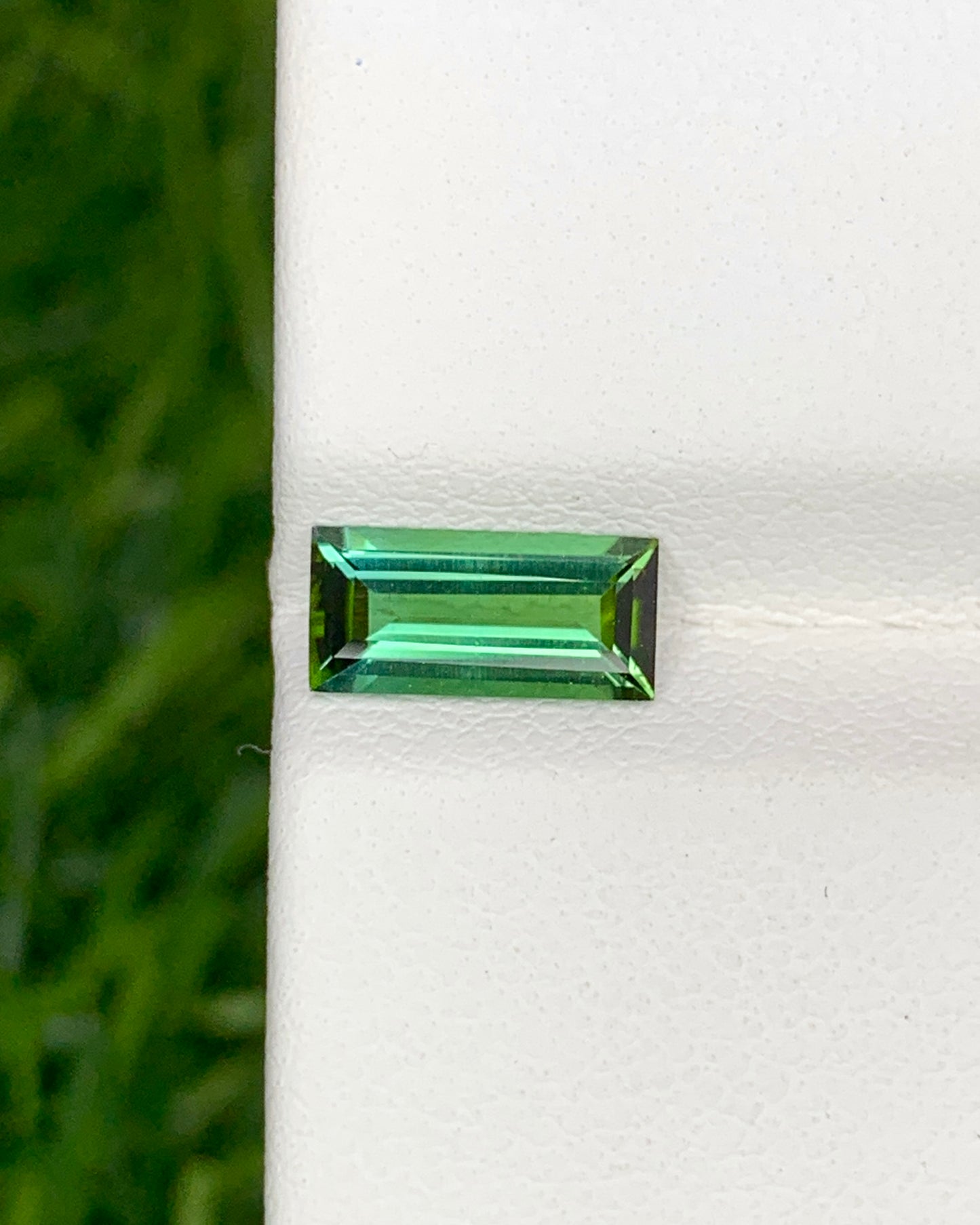 Natural Green Tourmaline 0.80 Carat 8.6x4.1 MM Baguette Shape Faceted Gemstone