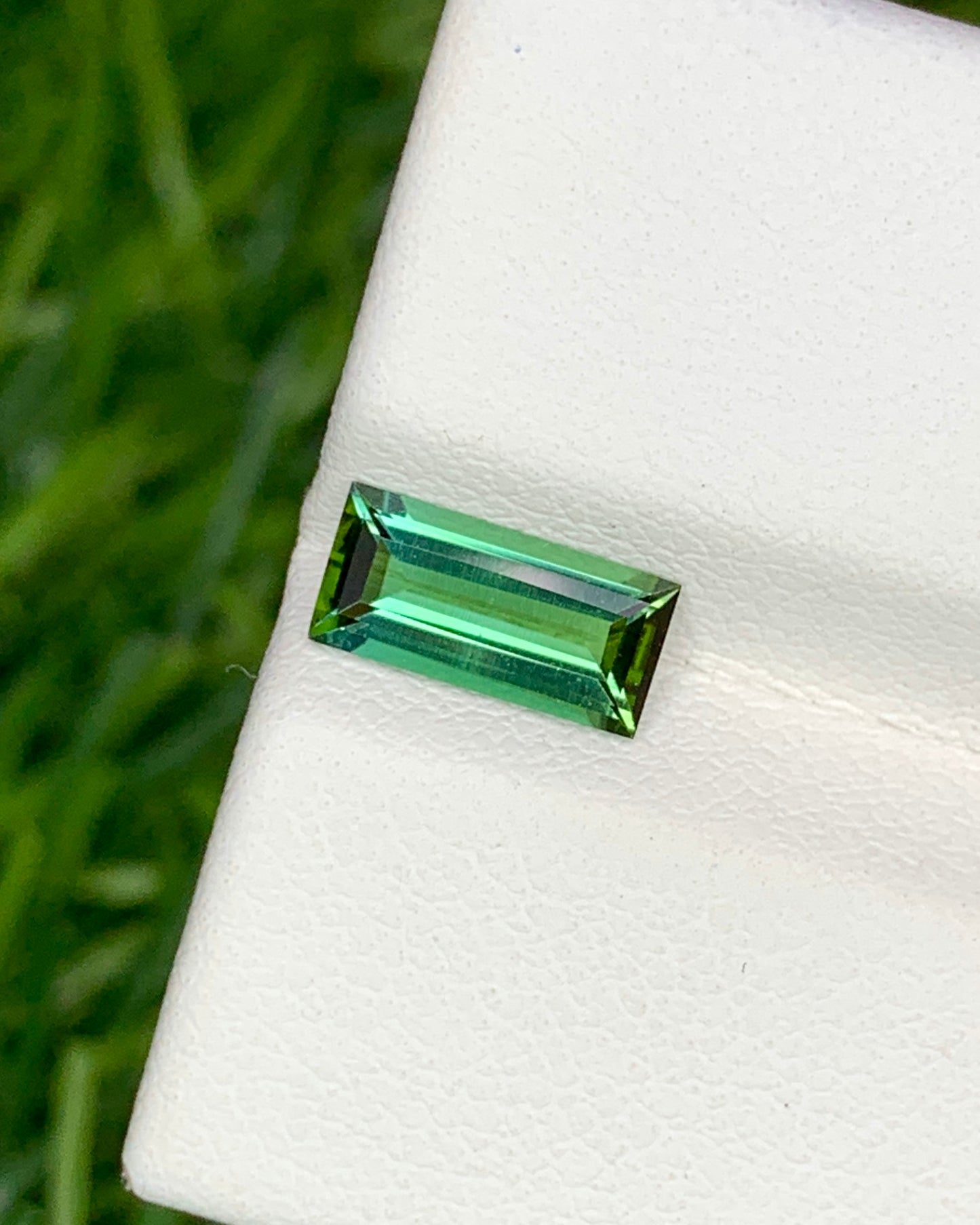 Natural Green Tourmaline 0.80 Carat 8.6x4.1 MM Baguette Shape Faceted Gemstone