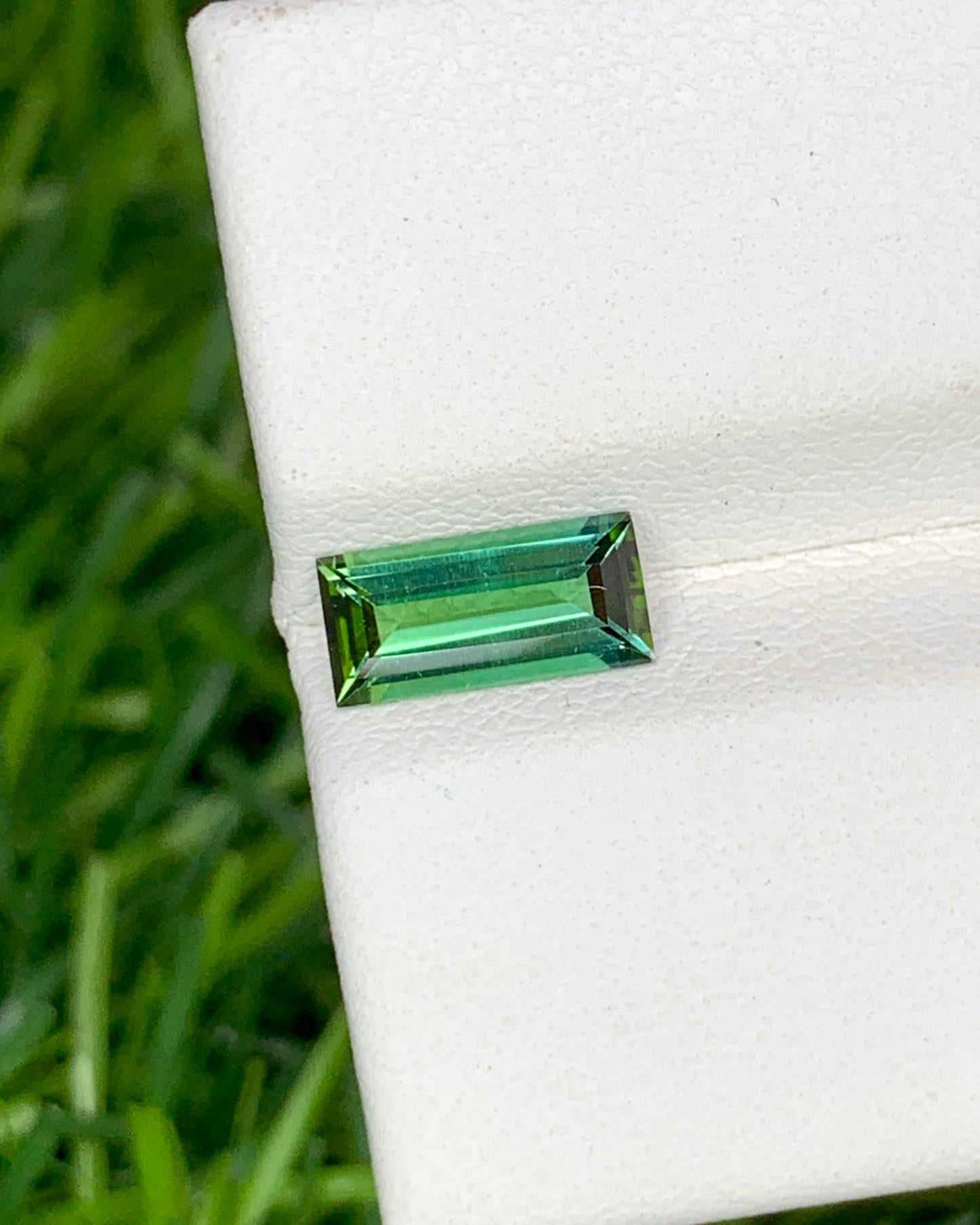 Natural Green Tourmaline 0.80 Carat 8.6x4.1 MM Baguette Shape Faceted Gemstone
