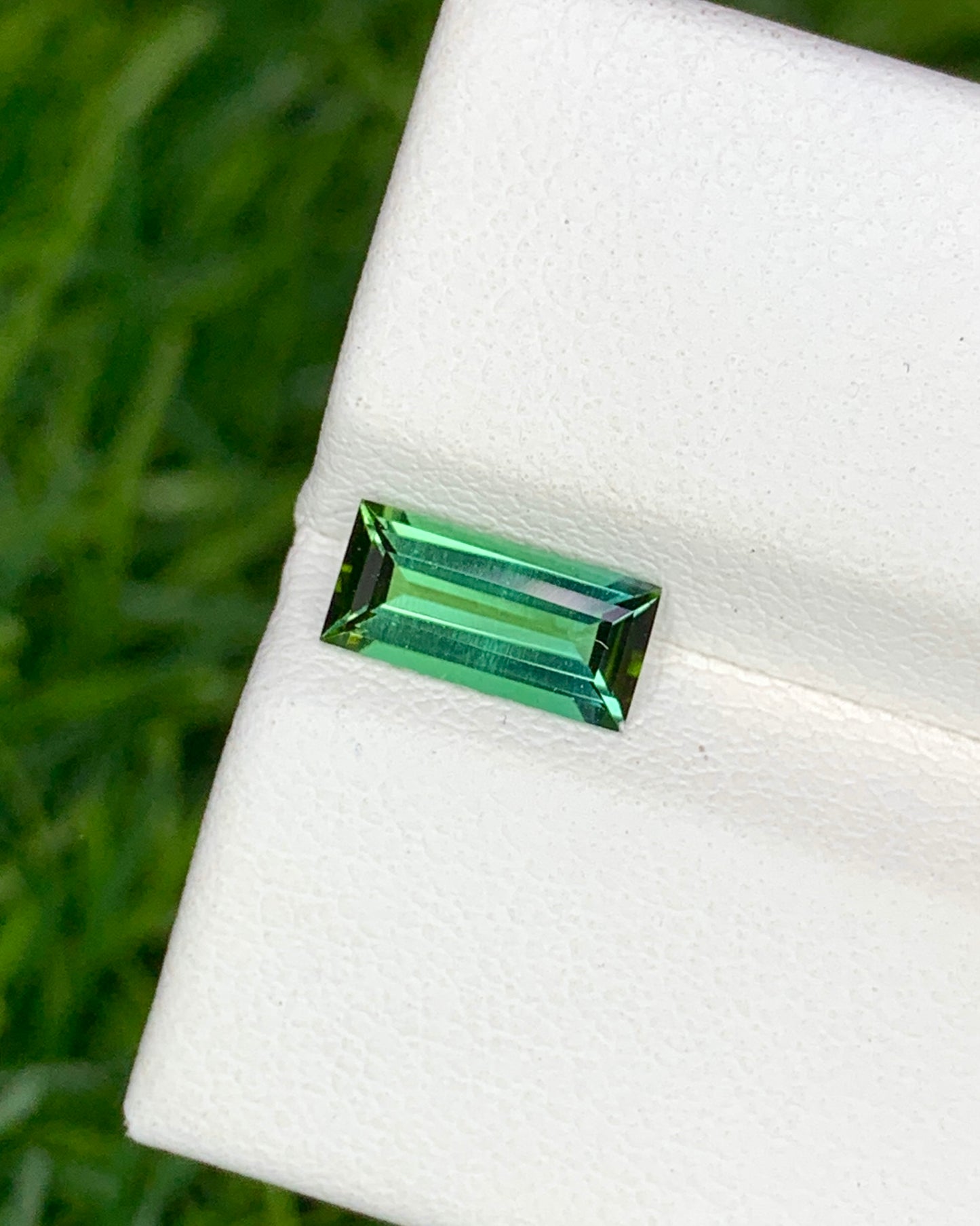 Natural Green Tourmaline 0.80 Carat 8.6x4.1 MM Baguette Shape Faceted Gemstone