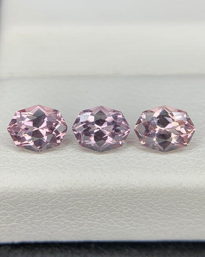 Natural Rare Dragon Garnet / Fluorescent Chromium Vanadium Malaya Garnet Lot 1.02 Carat 5x3.8 MM Fancy Shape Faceted Gemstone 3 Piece Lot