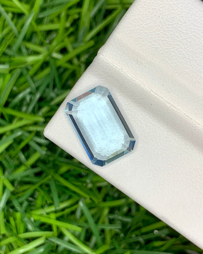 Natural Aquamarine 3.19 Carat 12x8 MM Octagon Shape Faceted Gemstone