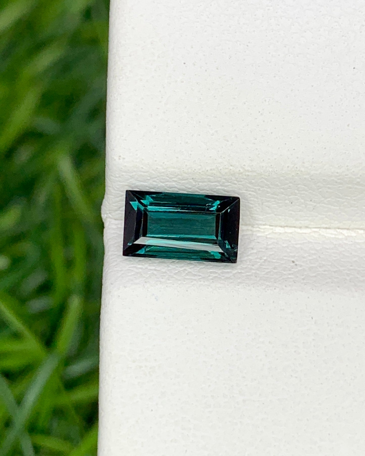 Natural Indicolite Tourmaline 1.10 Carat 7.5x4 MM Baguette Shape Faceted Gemstone