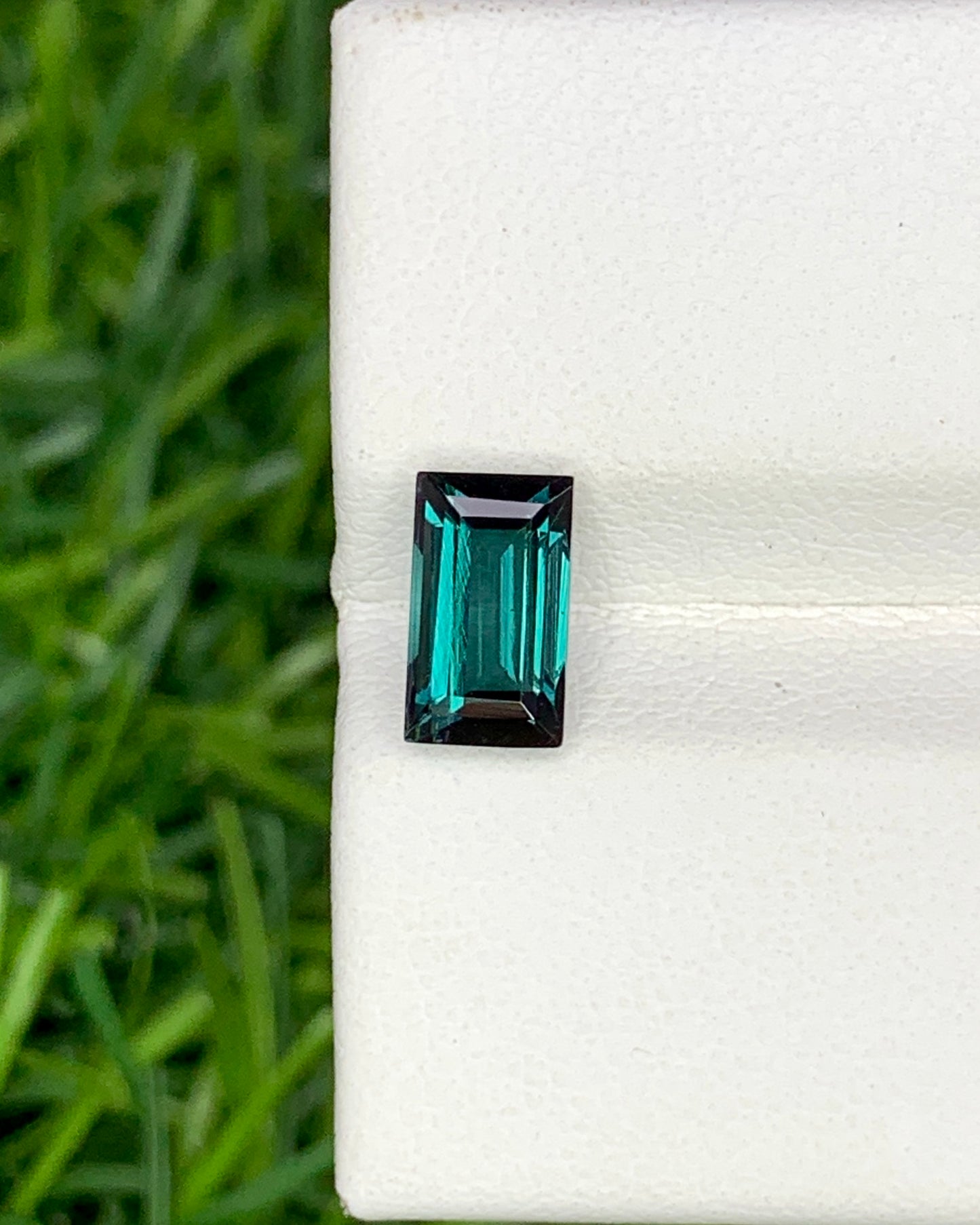 Natural Indicolite Tourmaline 1.10 Carat 7.5x4 MM Baguette Shape Faceted Gemstone