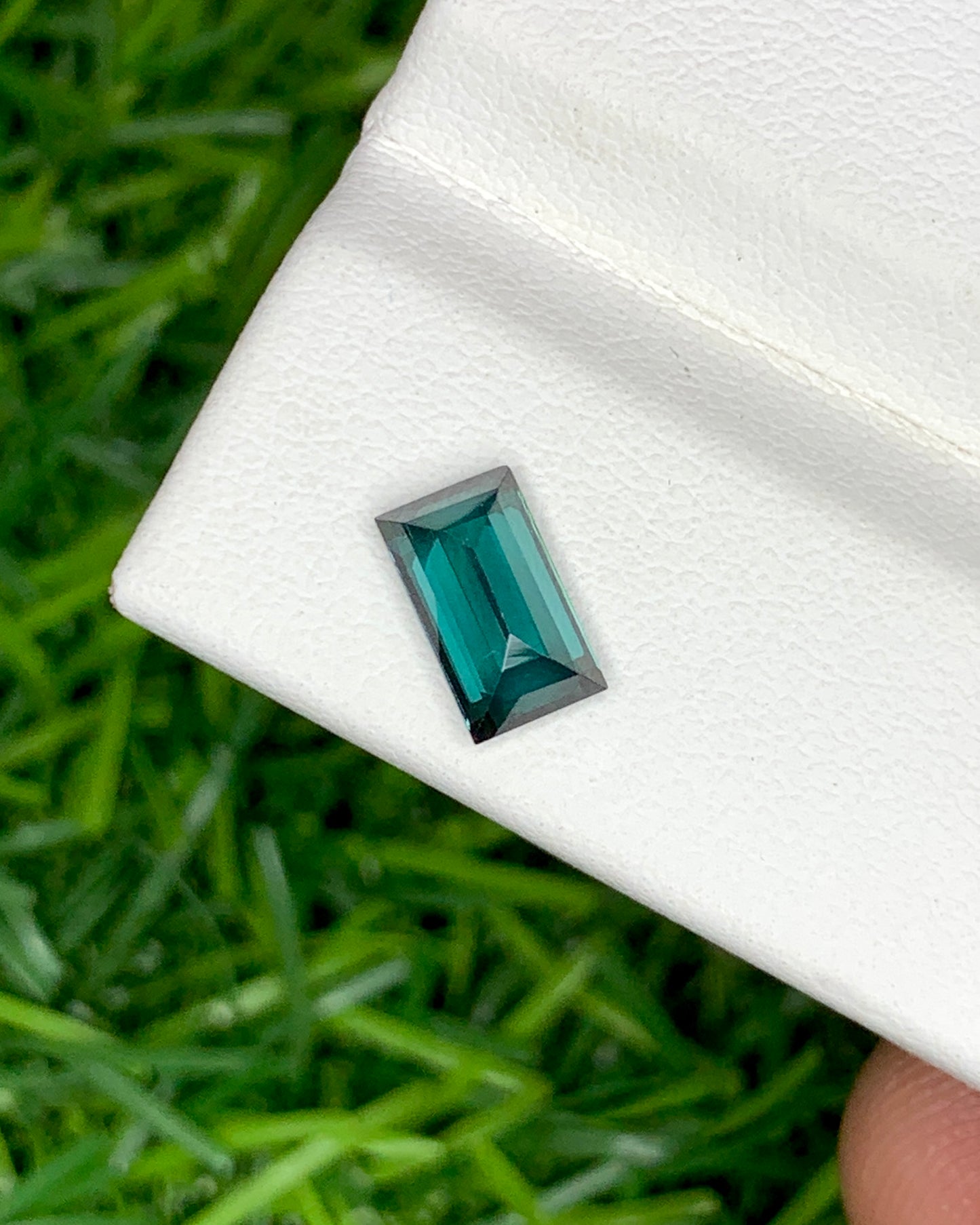 Natural Indicolite Tourmaline 1.10 Carat 7.5x4 MM Baguette Shape Faceted Gemstone