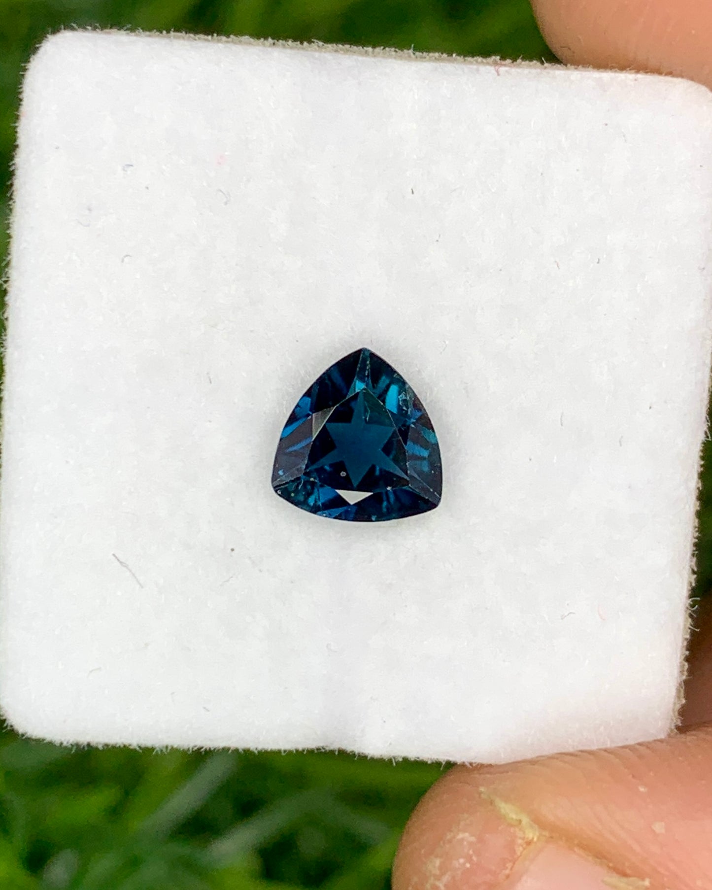 Natural Blue Tourmaline 0.56 Carat 5.3x5.3 MM Trillion Shape Faceted Gemstone