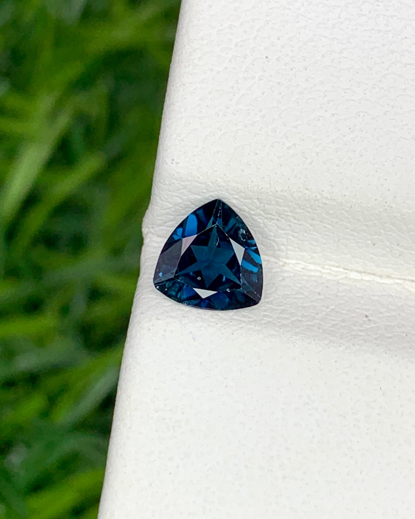 Natural Blue Tourmaline 0.56 Carat 5.3x5.3 MM Trillion Shape Faceted Gemstone