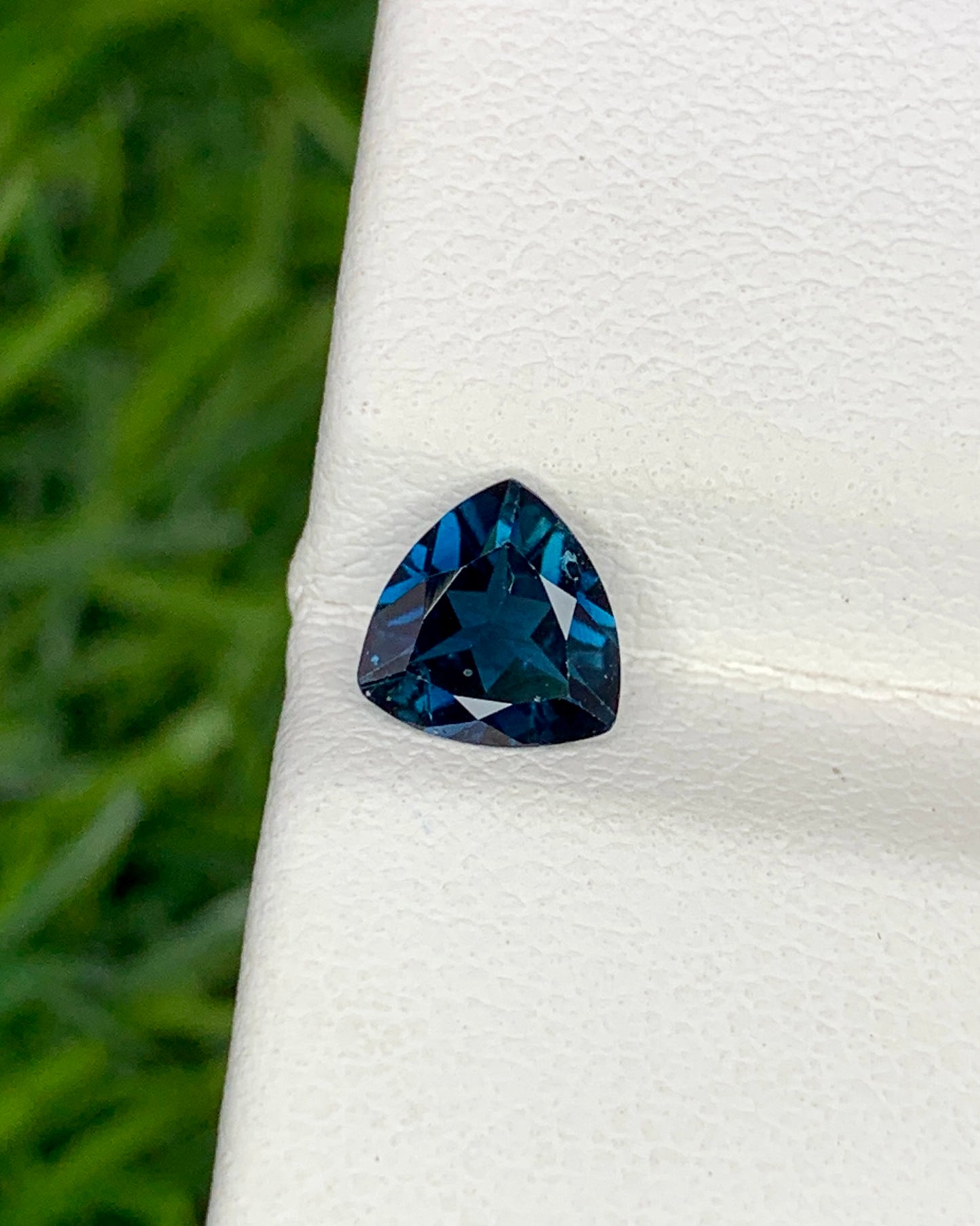 Natural Blue Tourmaline 0.56 Carat 5.3x5.3 MM Trillion Shape Faceted Gemstone