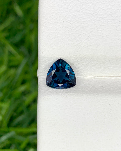 Natural Blue Tourmaline 0.56 Carat 5.3x5.3 MM Trillion Shape Faceted Gemstone