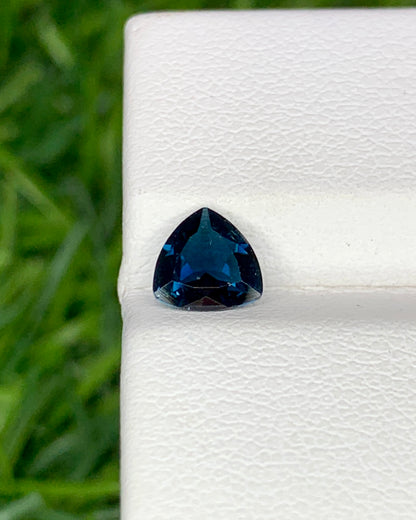 Natural Blue Tourmaline 0.56 Carat 5.3x5.3 MM Trillion Shape Faceted Gemstone