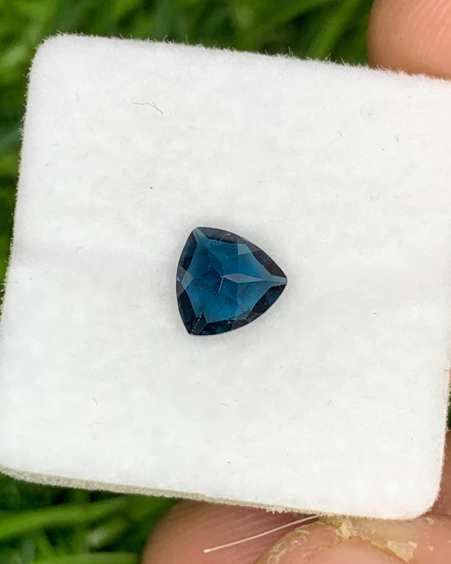 Natural Blue Tourmaline 0.56 Carat 5.3x5.3 MM Trillion Shape Faceted Gemstone