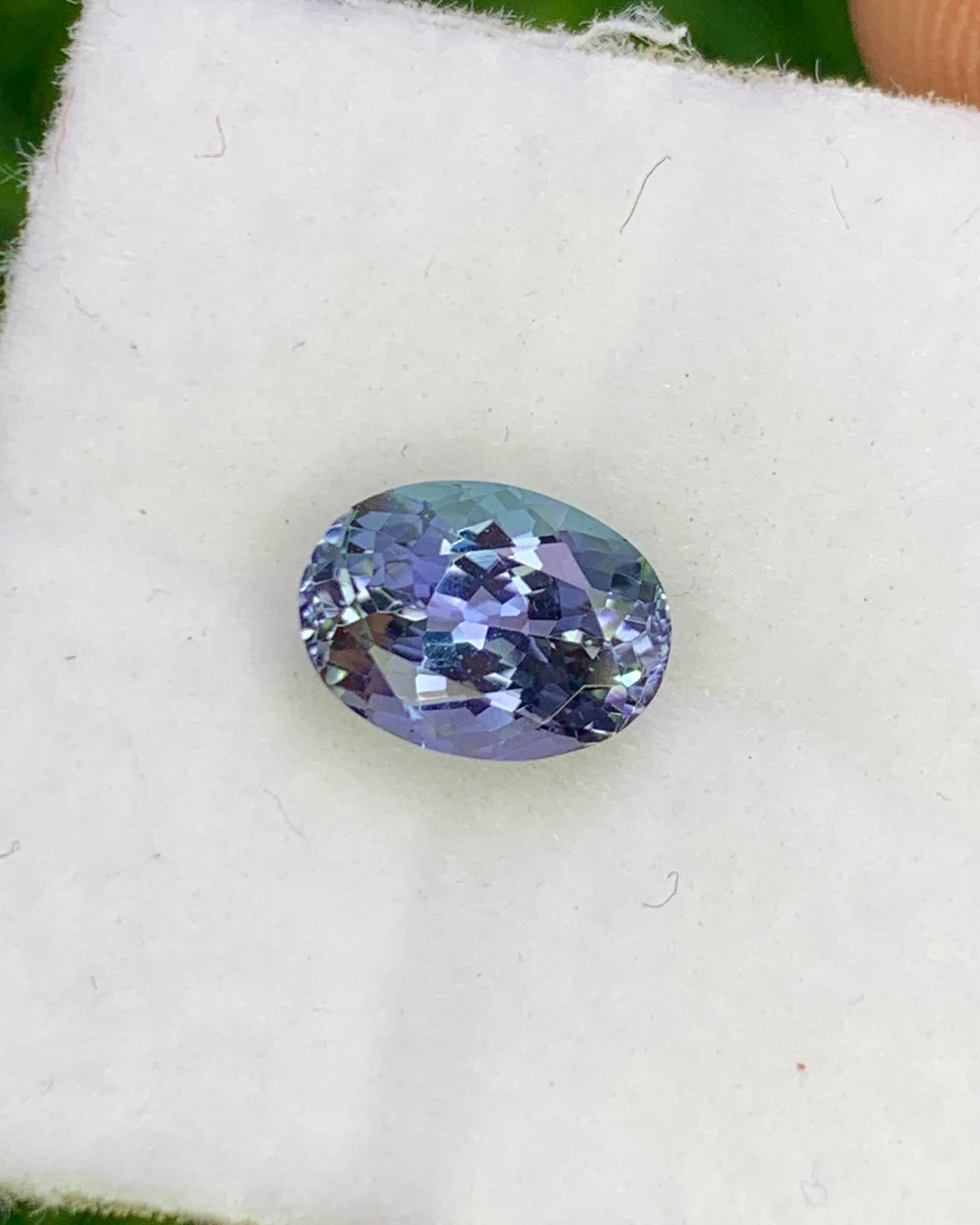 Natural Bi Color Tanzanite 1.36 Carat 7.6x5.6 MM Oval Shape Faceted Gemstone