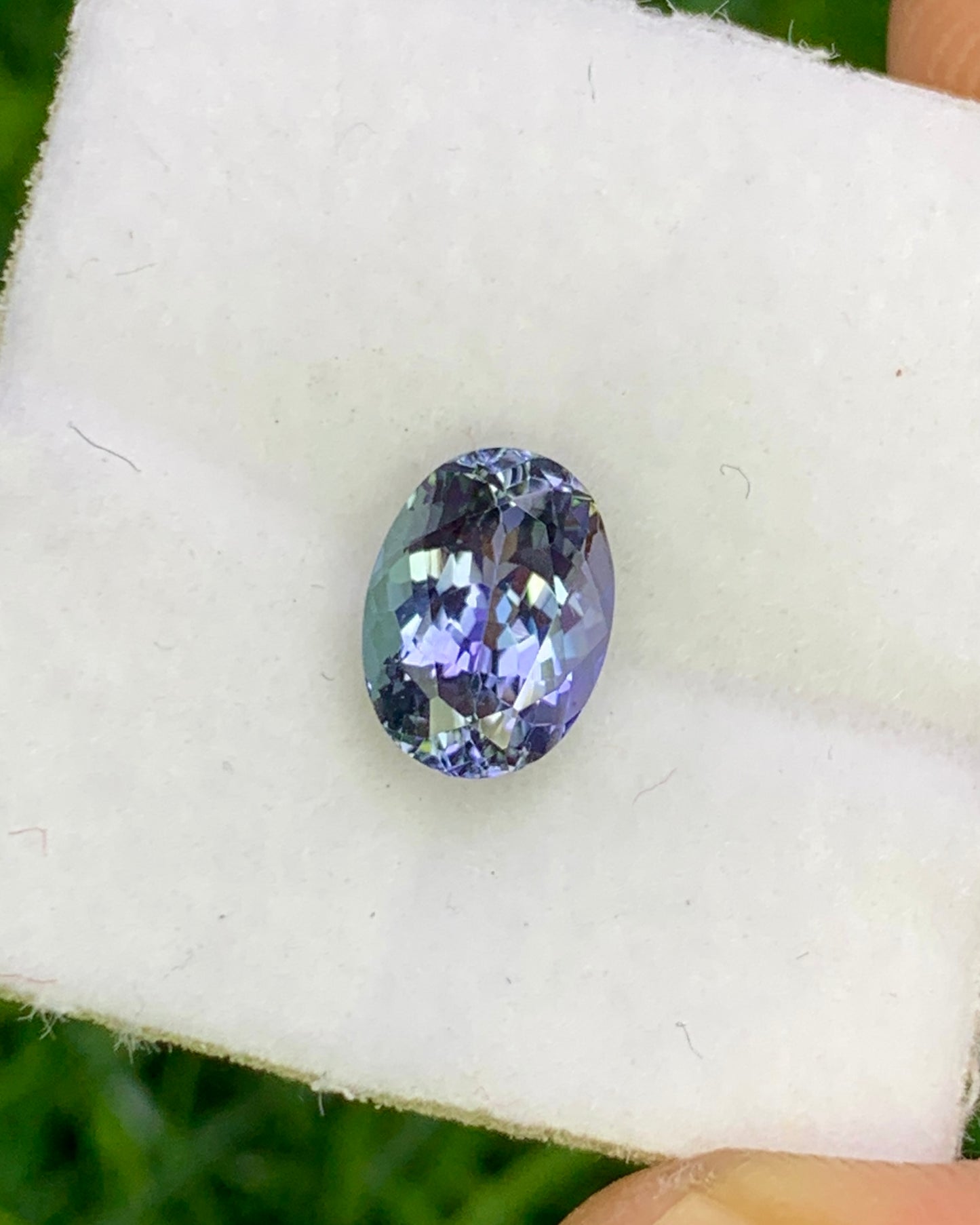 Natural Bi Color Tanzanite 1.36 Carat 7.6x5.6 MM Oval Shape Faceted Gemstone