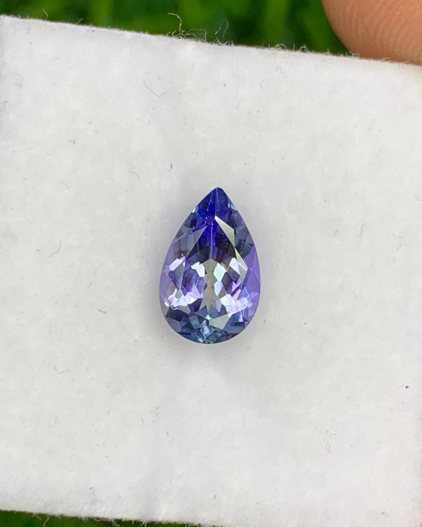 Natural Bi Color Tanzanite 1.01 Carat 8x5.2 MM Pear Shape Faceted Gemstone