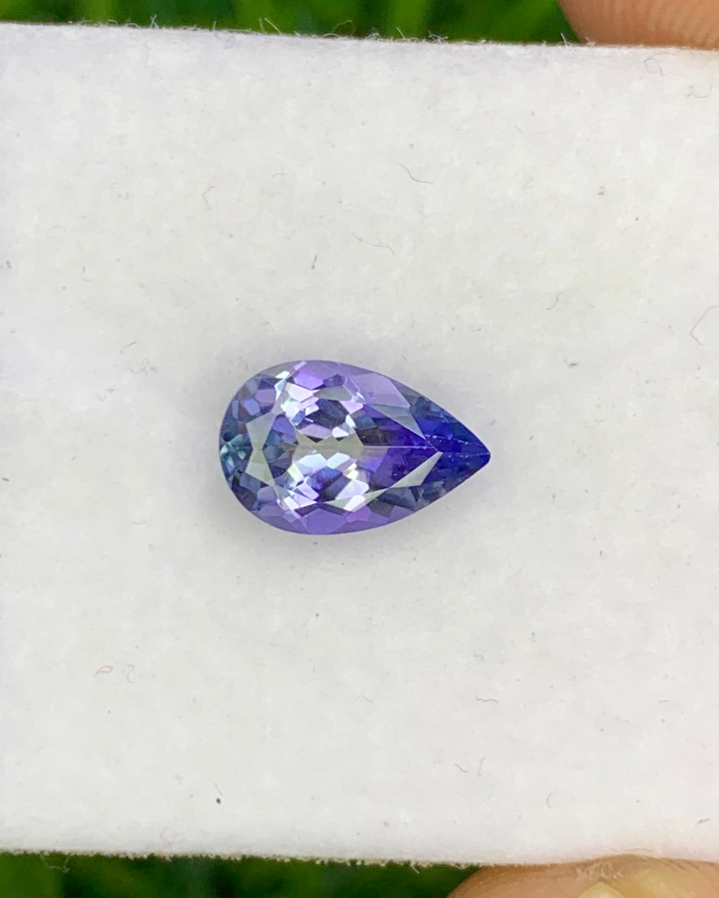 Natural Bi Color Tanzanite 1.01 Carat 8x5.2 MM Pear Shape Faceted Gemstone