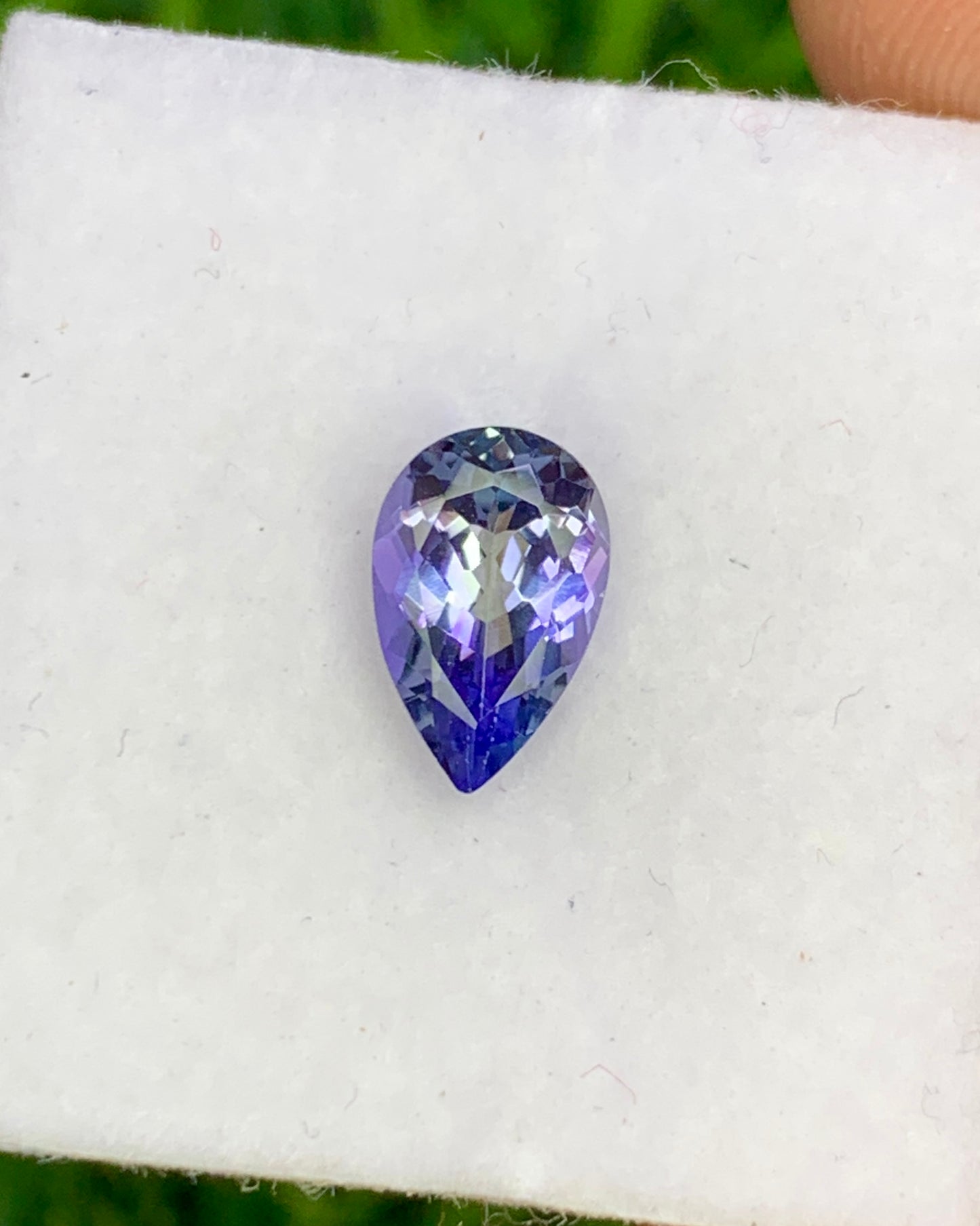 Natural Bi Color Tanzanite 1.01 Carat 8x5.2 MM Pear Shape Faceted Gemstone