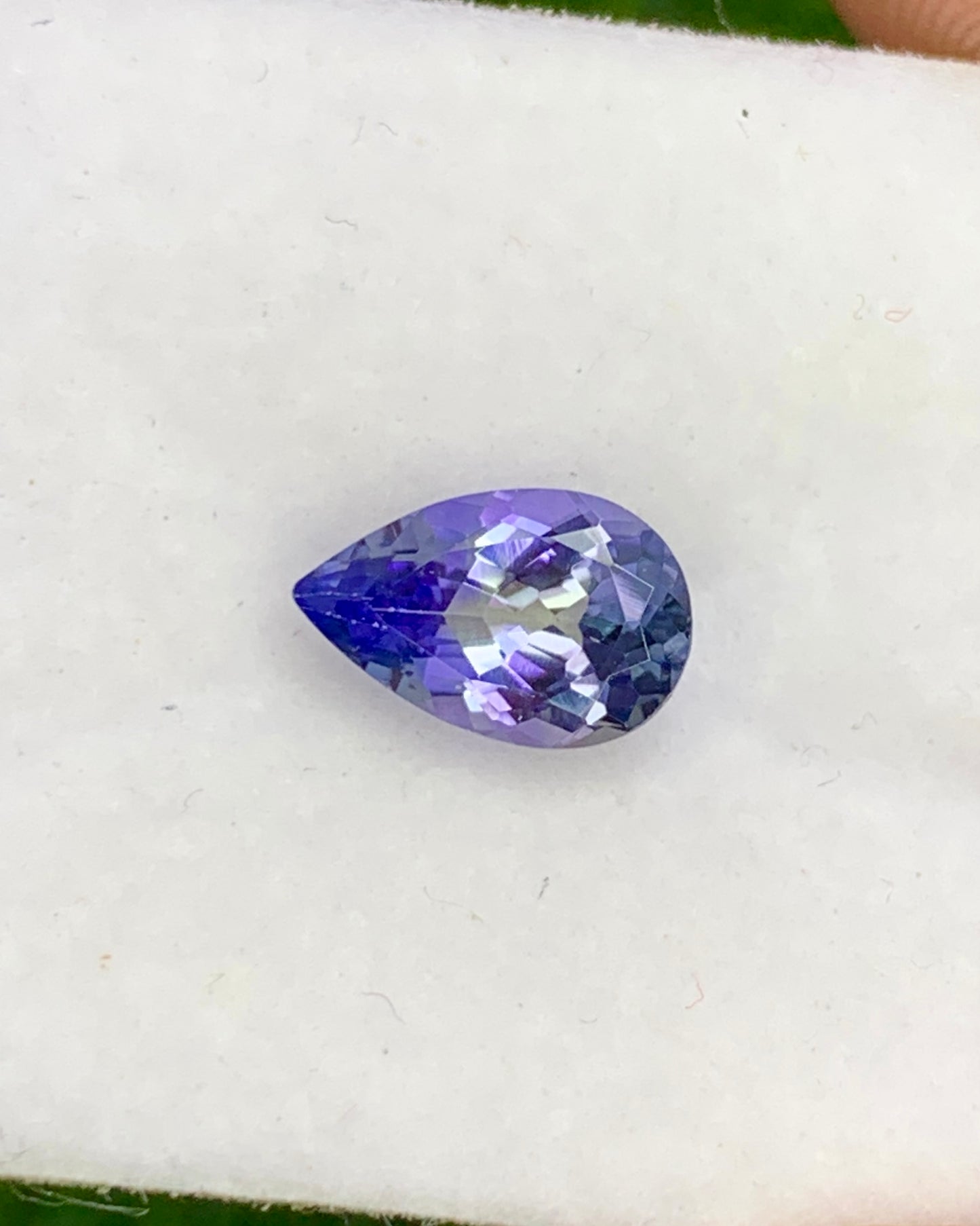 Natural Bi Color Tanzanite 1.01 Carat 8x5.2 MM Pear Shape Faceted Gemstone