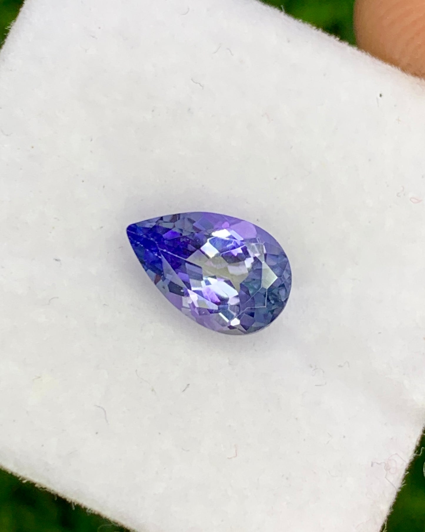 Natural Bi Color Tanzanite 1.01 Carat 8x5.2 MM Pear Shape Faceted Gemstone