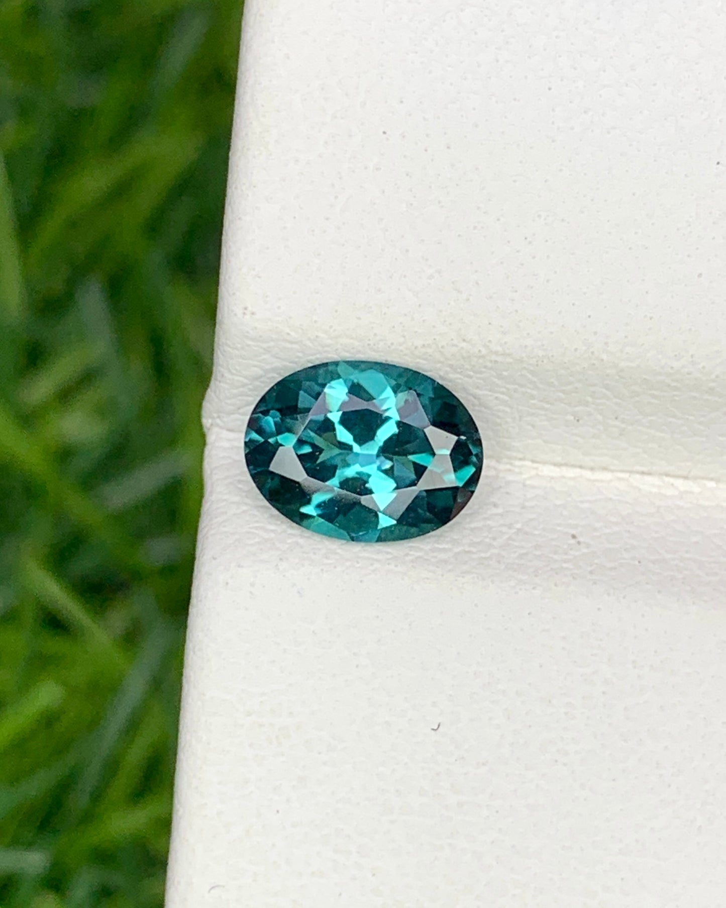 Natural Indicolite Tourmaline 1.09 Carat 7.8x6 MM Oval Shape Faceted Gemstone