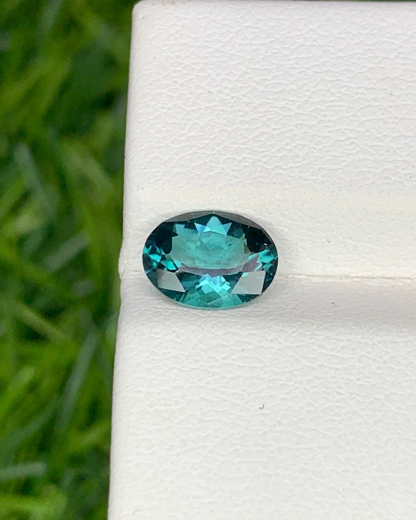 Natural Indicolite Tourmaline 1.09 Carat 7.8x6 MM Oval Shape Faceted Gemstone