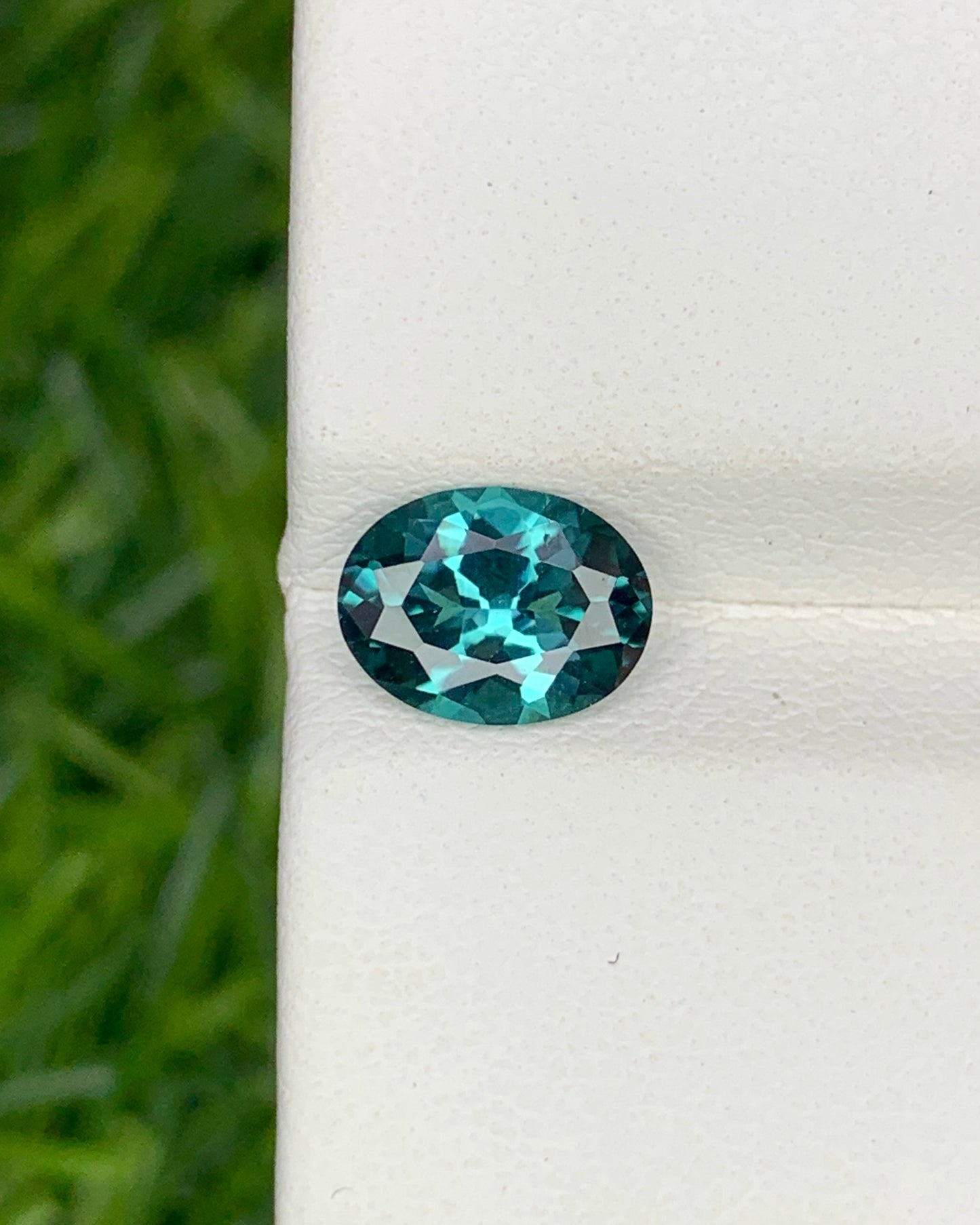 Natural Indicolite Tourmaline 1.09 Carat 7.8x6 MM Oval Shape Faceted Gemstone