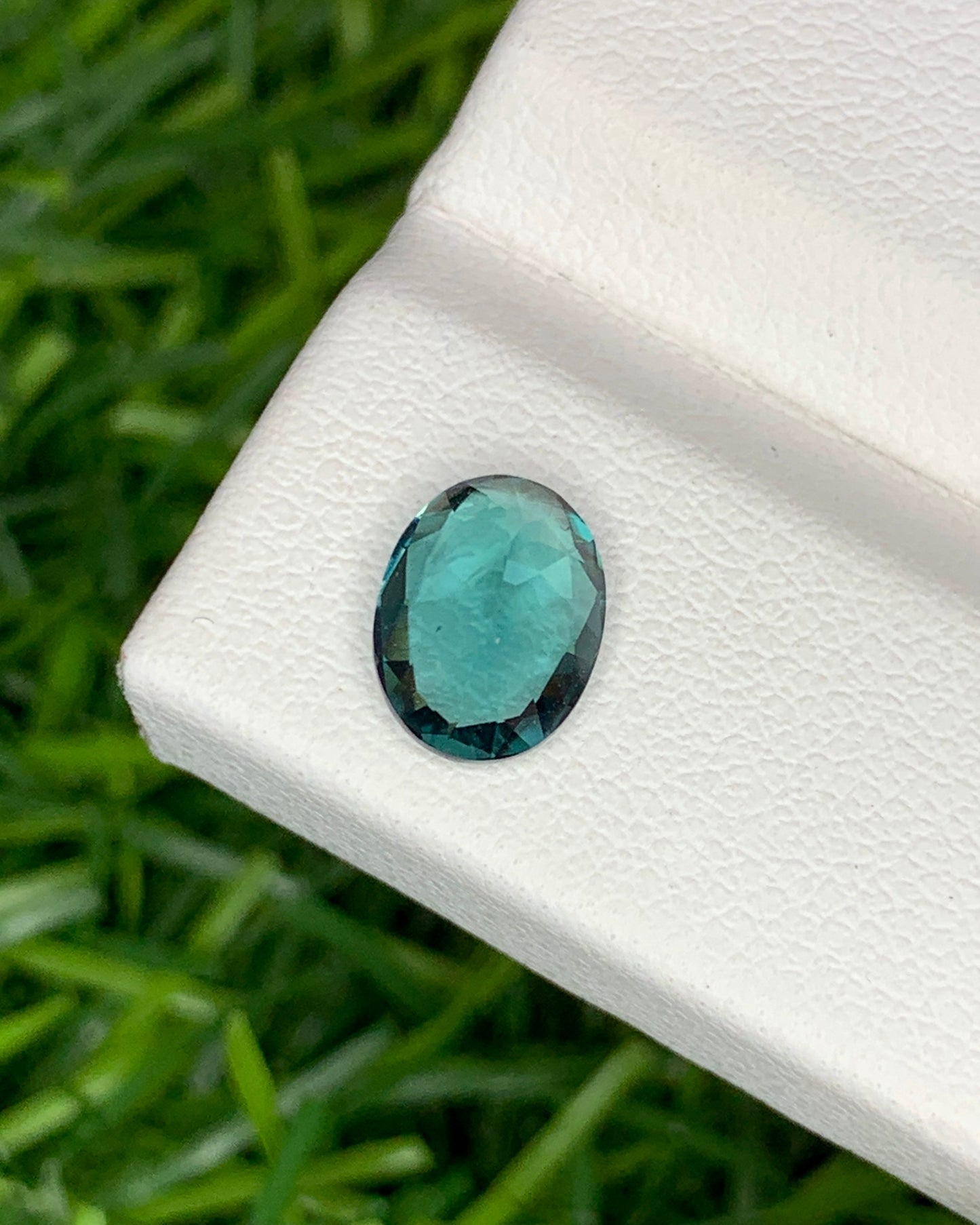 Natural Indicolite Tourmaline 1.09 Carat 7.8x6 MM Oval Shape Faceted Gemstone