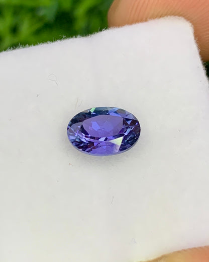 Natural Bi Color Tanzanite 1.19 Carat 7.7x5.7 MM Oval Shape Faceted Gemstone