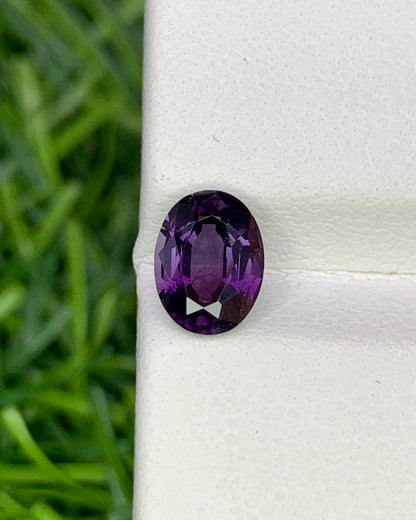 Natural Purple Spinel 1.13 Carat 7.2x5 MM Oval Shape Faceted Gemstone