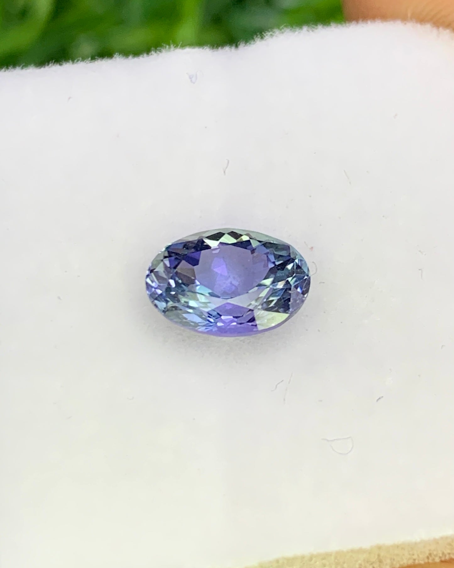 Natural Bi Color Tanzanite 1.20 Carat 7.6x5.6 MM Oval Shape Faceted Gemstone