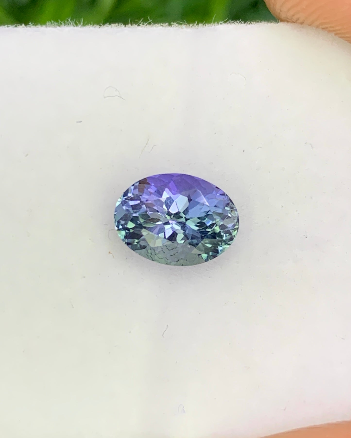 Natural Bi Color Tanzanite 1.20 Carat 7.6x5.6 MM Oval Shape Faceted Gemstone