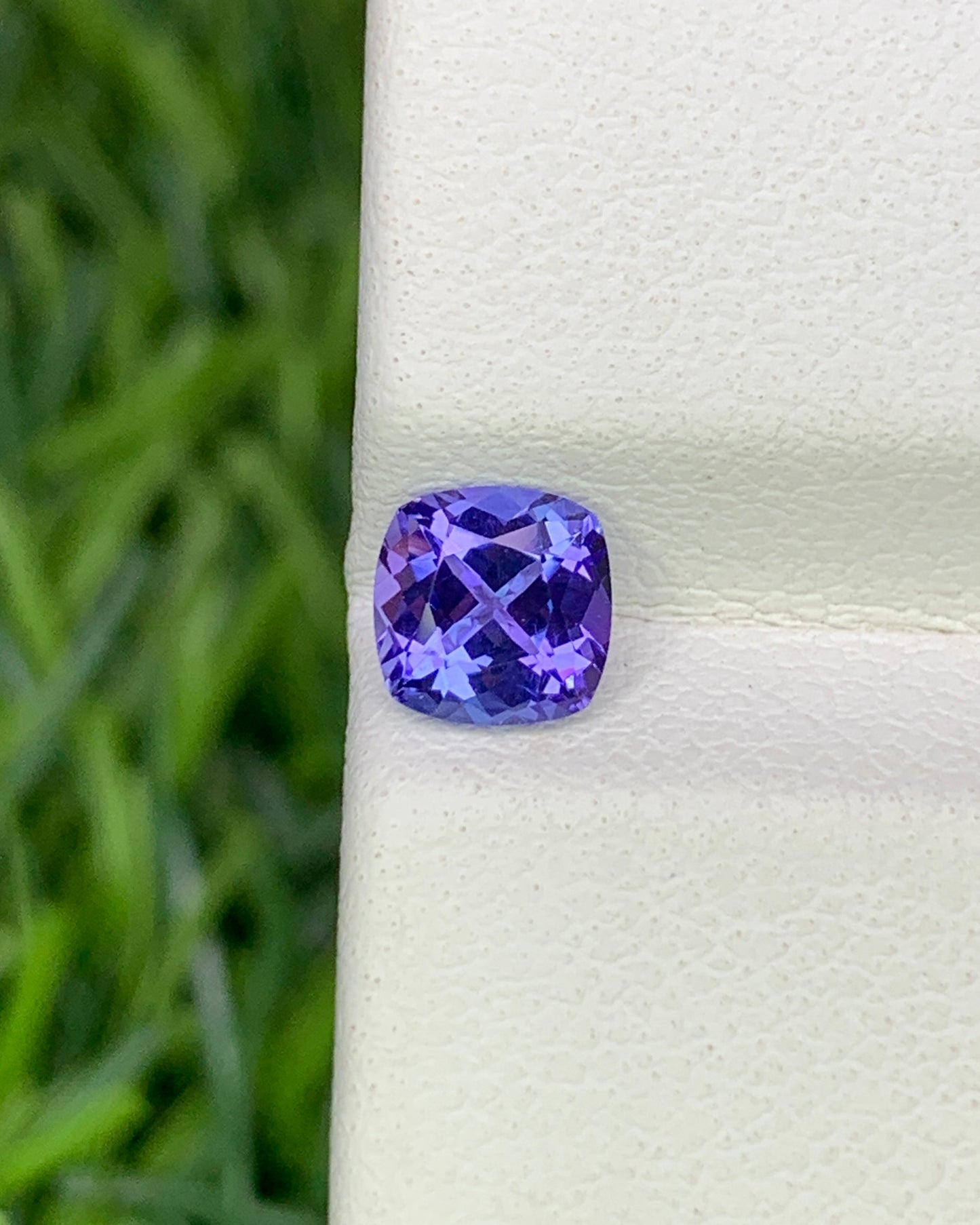 Natural Purple Tanzanite 0.63 Carat 5x5 MM Cushion Shape Faceted Gemstone