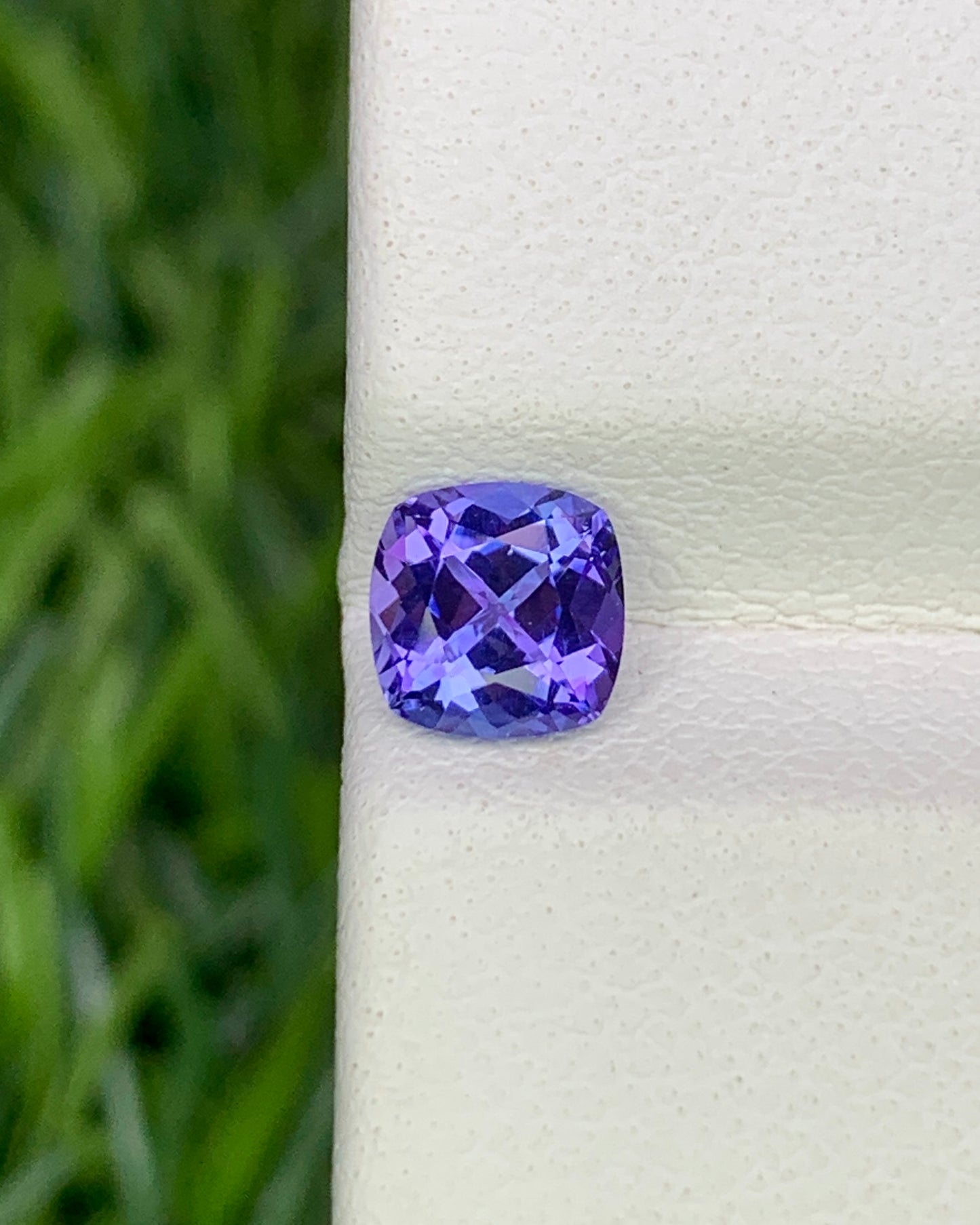 Natural Purple Tanzanite 0.63 Carat 5x5 MM Cushion Shape Faceted Gemstone