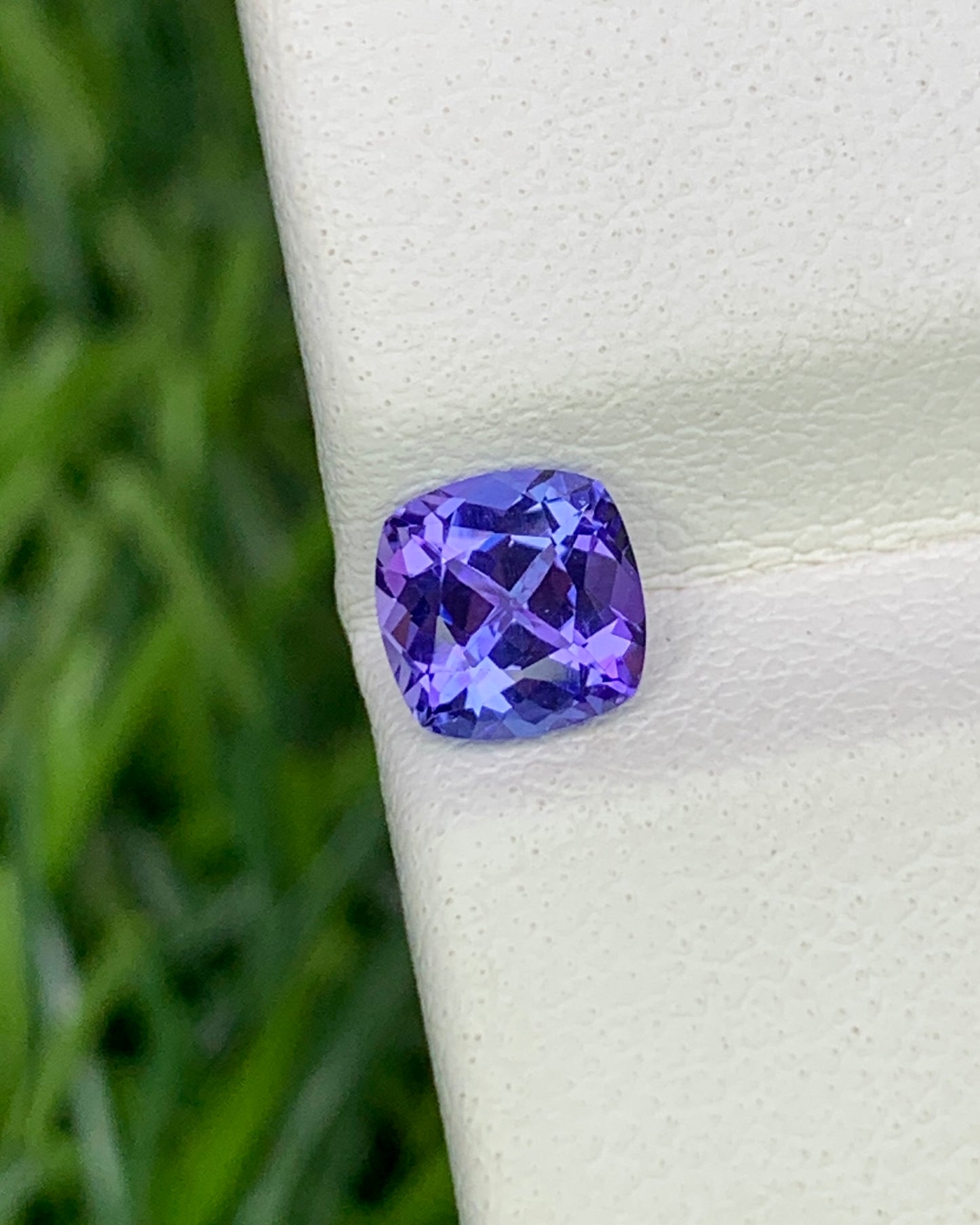 Natural Purple Tanzanite 0.63 Carat 5x5 MM Cushion Shape Faceted Gemstone