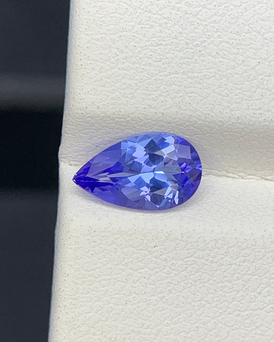 Natural A+ Blue Tanzanite 1.12 Carat 9.4x5.6 MM Pear Shape Faceted Gemstone 