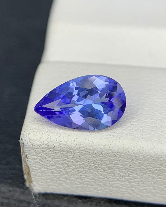 Natural A+ Blue Tanzanite 1.12 Carat 9.4x5.6 MM Pear Shape Faceted Gemstone 