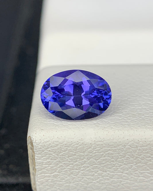 Natural AA+ Blue Tanzanite 0.89 Carat 7x5 MM Oval Shape Faceted Gemstone 